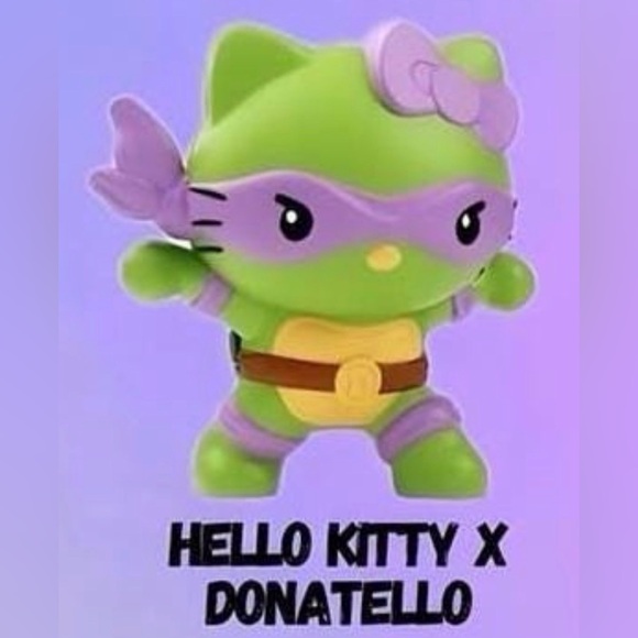 NEW Teenage Mutant Ninja Turtles x Hello Kitty Sanrio Happy Meal Toys Lot Of 3 - Picture 3 of 4